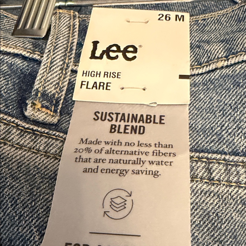 BNWT Lee Women's Denim High Rise Seamed Flare Jeans, Sz 26 M - Picture 10 of 10
